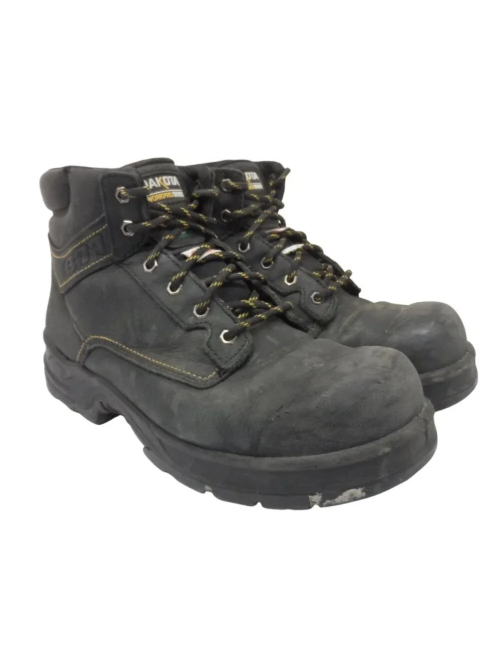 Dakota Men's 6'' 877 Steel Toe Steel Plate Work Boots Black Size 11M - Picture 1 of 9